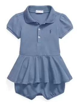 Image of Ralph Lauren Baby Girls Polo Dress - Blue Size 6 Months