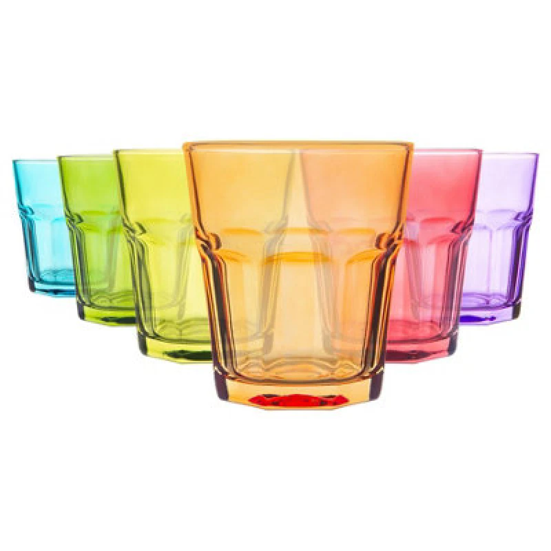 Image of Rink Drink Coloured Water Glasses - 305ml - 6 Colours - Pack of 6 Multi