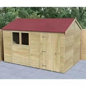 Image of Forest Garden Timberdale 12 x 8ft Reverse Apex Shed with Base