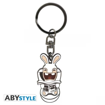 Image of Lapins Cretins - Wc Metal Keyring
