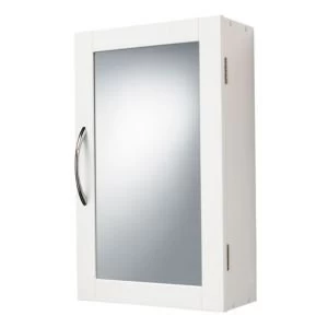 Image of BQ Lenna Single Door White Mirror Cabinet
