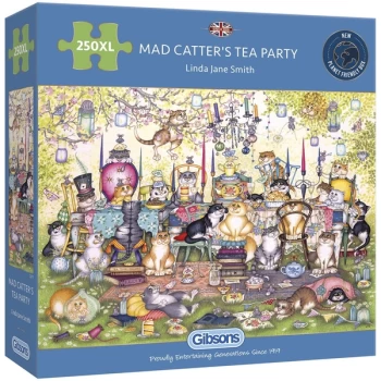 Image of Mad Catter's Tea Party Jigsaw Puzzle - 250 Pieces