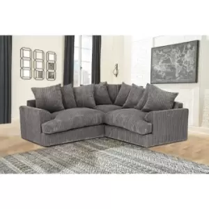 Image of Florexa Modern Jumbo Cord Corner Sofa Grey