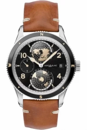 Image of Mens Mont Blanc 1858 Geosphere World Timer Automatic Watch 119286