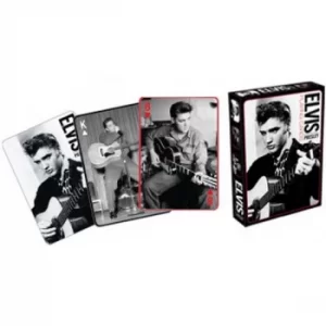 Image of Elvis Playing Cards Black & White
