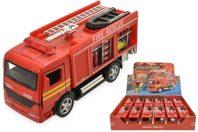 Image of Kandy Toys Die Cast Pull Back Fire Engine Multi unisex