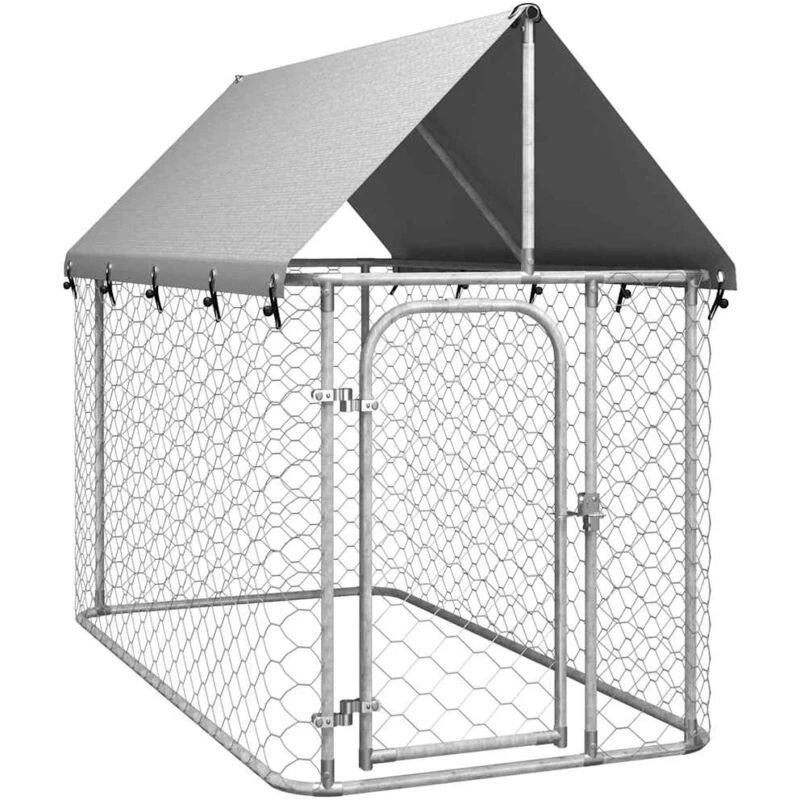 Image of VIDAXL Outdoor Dog Kennel with Roof 200x100x150cm Vidaxl 8720286705056