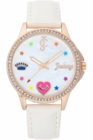 Image of Ladies Juicy Couture Leather Strap Watch JC/1106RGWT