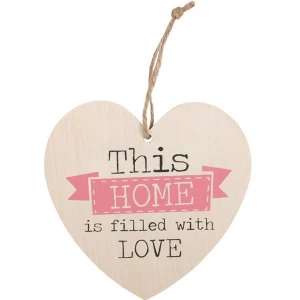 Image of This Home Is Filled with Love Hanging Heart Sign