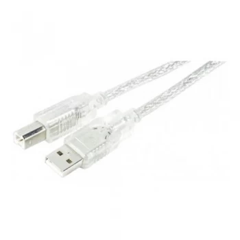 Image of Usb 2.0 A To B Cable Translucent 3m
