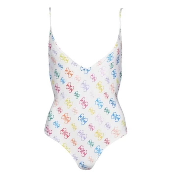 Image of Guess AOP Rainbow Logo Swimsuit - Multi