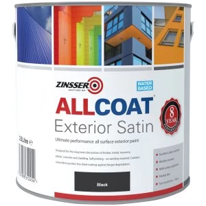 Image of Zinsser ALLCOAT Exterior Paint Black 2.5 Litre