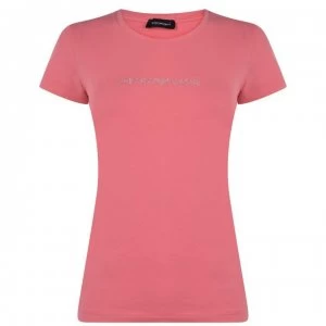Image of Emporio Armani Essential T-Shirt Sun Coral Size L Women
