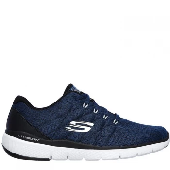Image of Skechers Flex 3 Stall Mens Trainers - Navy/Black