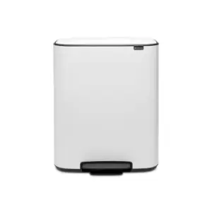 Image of Brabantia 60L Bo Pedal Bin - White