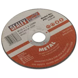 Image of Genuine SEALEY PTC/125C Cutting Disc Ø125 x 3mm 22mm Bore