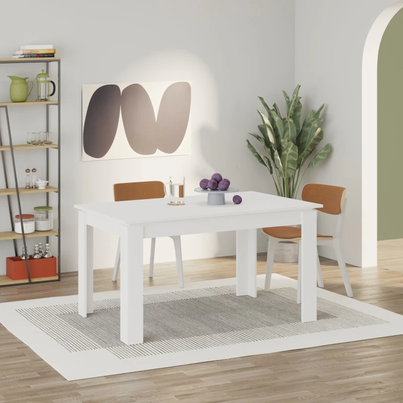 Image of Decortie Tolmen' Extendable Dining Table 140cm 4 Seater in White Size: 2 Pack White Unisex 2 Pack