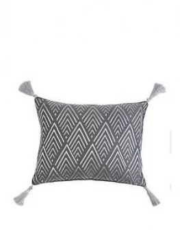 Image of Art Deco Embroidered Boudoir Cushion