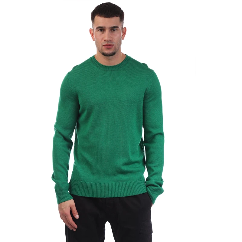 Image of Emporio Armani Virgin Wool Regular Fit Jumper Green male XS