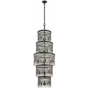 Image of 18 Bulb Chandelier Hanging Pendant LIght Espresso LED E14 60W Bulb