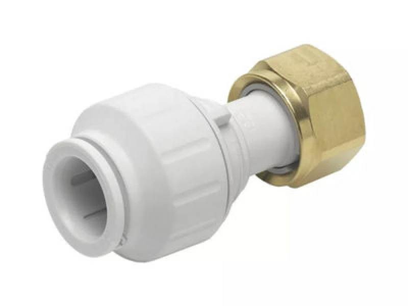 Image of John Guest Straight Tap Connector 22mm X 3/4" White