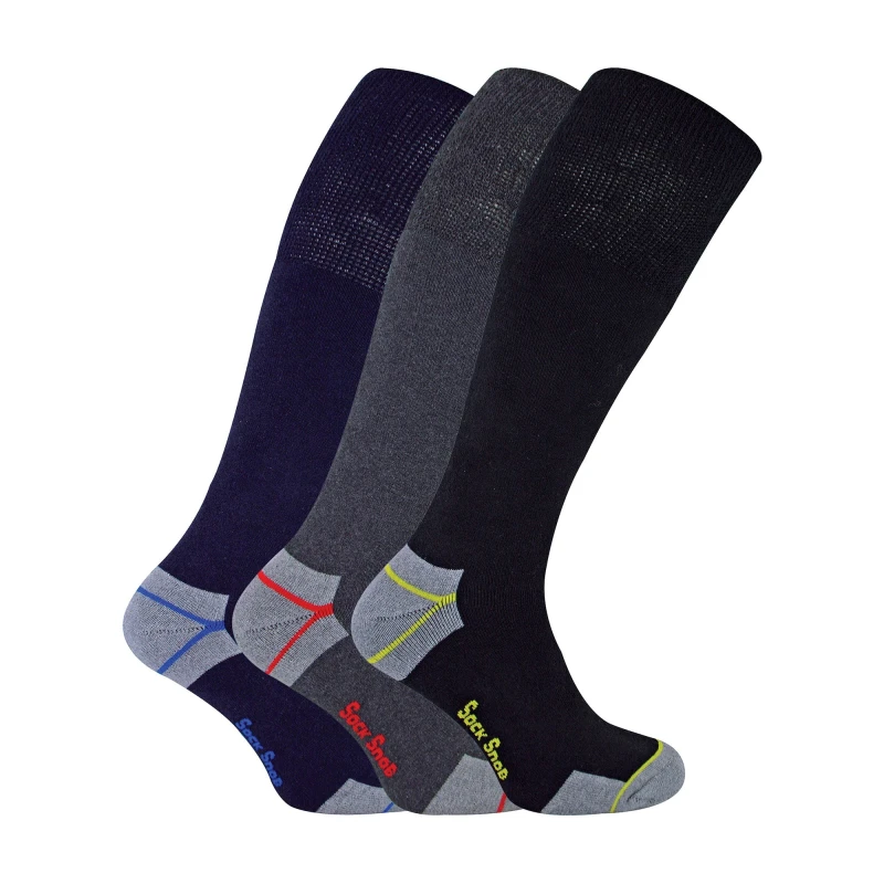 Image of Sock Snob Mens Long Knee High Work Socks (Multipack Options) - 6-11 UK / 3 Pack
