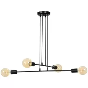 Image of Emibig Multipo Black Multi Arm Pendant Ceiling Light 4x E27