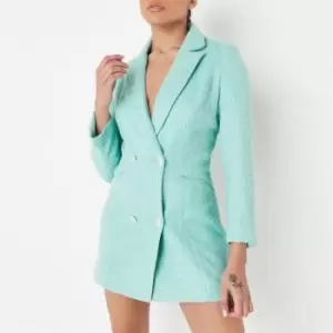 Image of Missguided Petite Boucle Blazer Dress - Blue