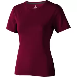 Image of Elevate Womens/Ladies Nanaimo Short Sleeve T-Shirt (M) (Burgundy)