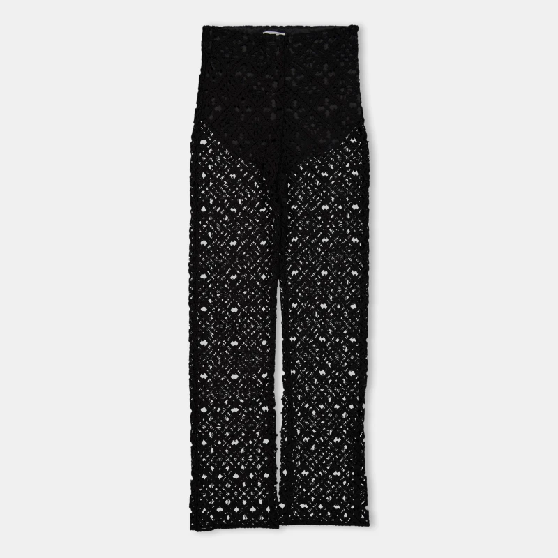 Image of Off White Womens Knitted Trousers Black female 8 (XS)