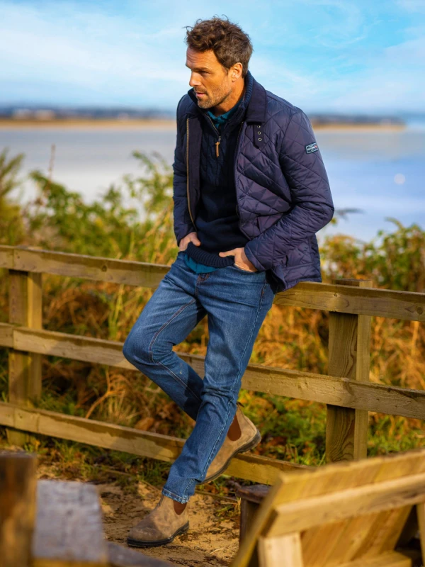 Image of Brakeburn Brakeburn Men Beeford Denim Trouser in Blue Size: 36 Blue 36 Male 5052414968976