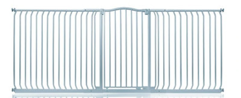 Image of Safetots Extra Tall Curved Top Safety Gate, 234Cm - 243Cm, Matt Grey, Extra Tall 100Cm In Height, Pressure Fit Stair Gate