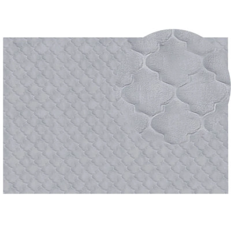 Image of Beliani Faux Fur Rug Gharo Grey 160 X 230 Cm