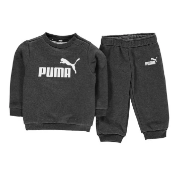 Image of Puma Crew Fleece Tracksuit Baby Boys - Charcoal