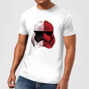 Image of Star Wars Cubist Trooper Helmet White T-Shirt - White - L