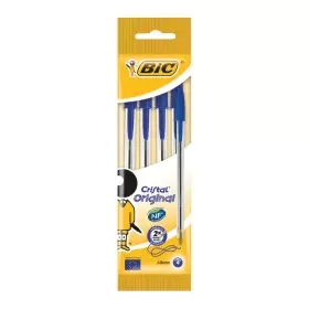 Image of BIC Cristal 783990 Ballpoint Pen - Blue (4 Pack)