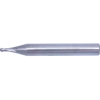 Image of 8.00MM Carbide 2 Flute Plain Shank Short Series Ball Nosed Slot Drills - Swisstech