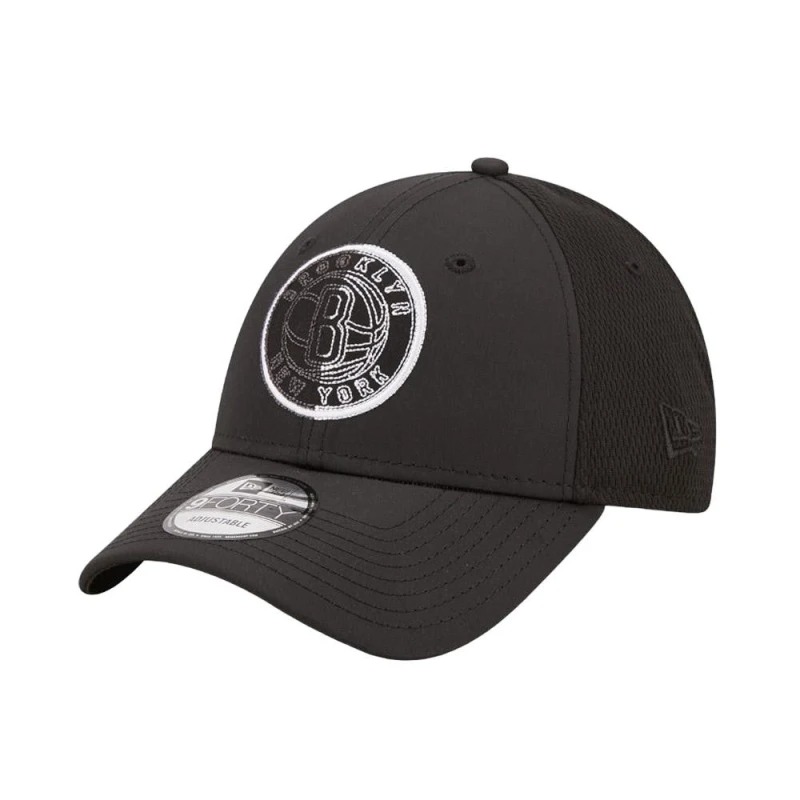 Image of Brooklyn Nets Womens 9Forty New Era Mesh Baseball Cap in Black Female One Size