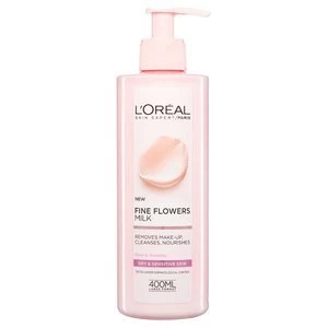 Image of LOreal Paris Fine Flowers Cleansing Milk Dry Skin 400ml
