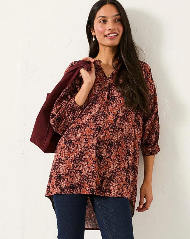 Image of FatFace FatFace Charlie Print Tunic Purple - FatFace - Size: 10 Purple Female 10 PV31801