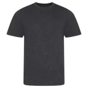 Image of AWDis Mens Tri Blend T Shirt (Small) (Heather Charcoal)