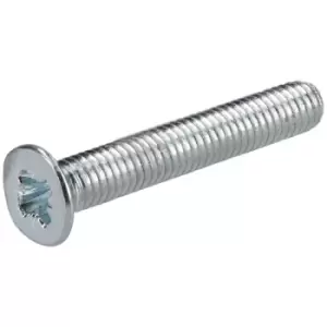 Image of R-TECH 337071 Pozi Countersunk Machine Screws BZP M3 20mm - Pack O...