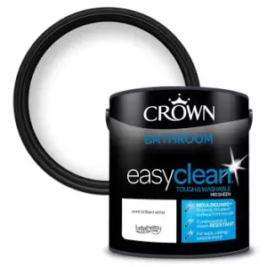 Image of Crown Easyclean Bathroom Paint Brilliant White - 2.5L