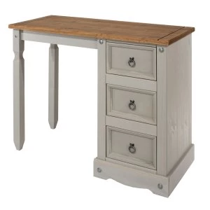 Image of Halea 3-Drawer Pine Dressing Table - Grey