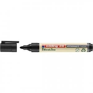 Image of edding 28 EcoLine Whiteboard Bullet Tip Marker Black Pack 10 75412ED