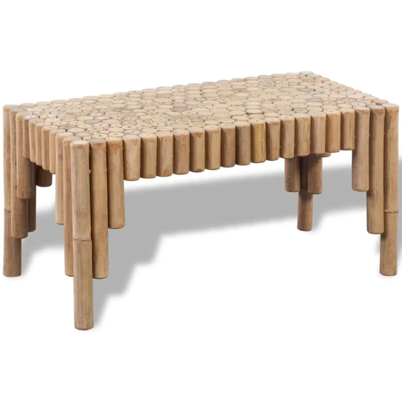 Image of vidaXL Coffee Table Bamboo Rectangular Tea Side End Table Telephone Stand