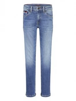 Image of Tommy Hilfiger Boys Spencer Slim Tapered Jeans - Mid Wash, Size Age: 4 Years