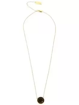 Image of Marc Jacobs The Medallion Pendant Necklace - Black/Cream