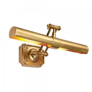 Image of 2 Light Picture Wall Light Lamp Brass, E14