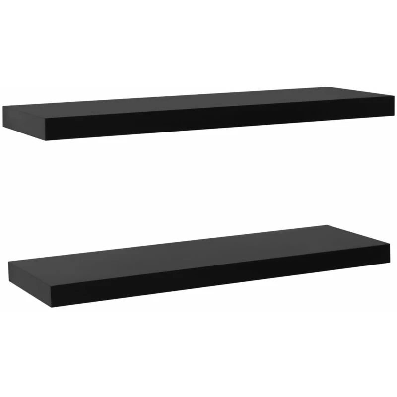 Image of VIDAXL Floating Wall Shelves 2 pcs Black 100x20x3.8cm Vidaxl 288203